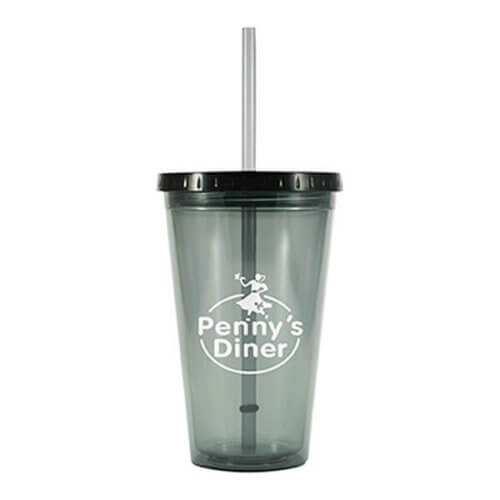 Tumbler - 16 oz. Double Wall with Straw - Customizable 10