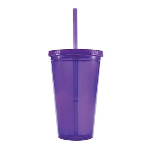 Tumbler - 16 oz. Double Wall with Straw - Customizable 3