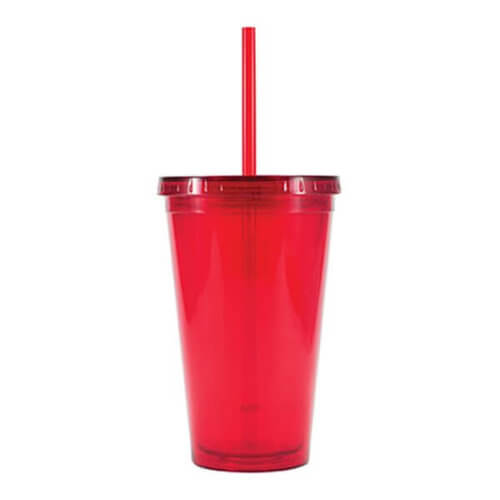 Tumbler - 16 oz. Double Wall with Straw - Customizable 2
