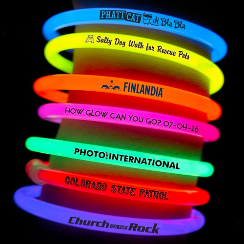 Glow Stick With Attached Connector To Form Bracelet - Customizable