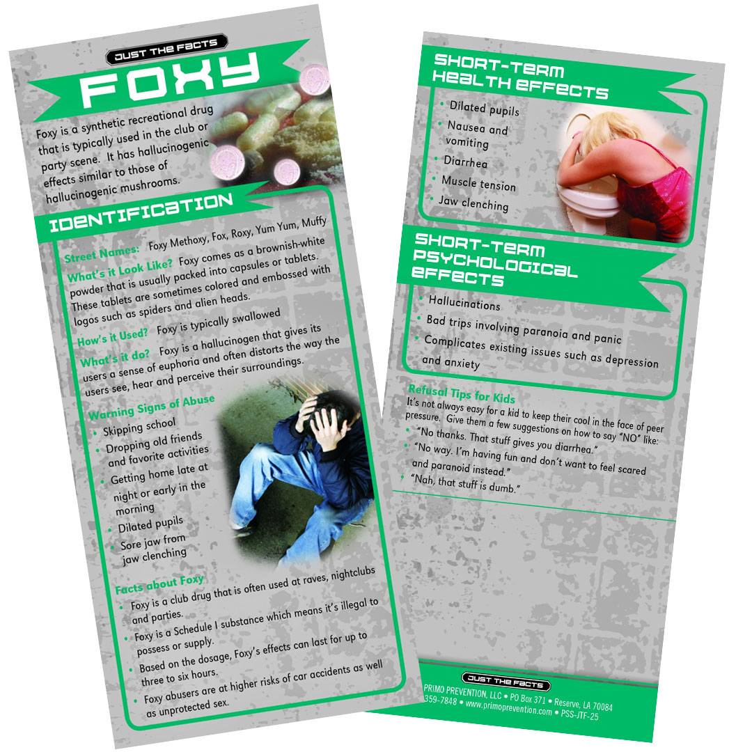 Just The Facts – Foxy Rack Cards – Sold In Sets of 100