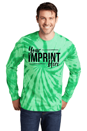 T-Shirt - Port & Company Tie-Dye Long Sleeve Tee - Screenprint - Customizable 4