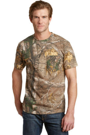 Russell Outdoors Realtree Explorer 100% Cotton T-Shirt with Pocket - Adult - Screenprinted - Customizable 20