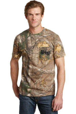 Russell Outdoors Realtree Explorer 100% Cotton T-Shirt with Pocket - Adult - Screenprinted - Customizable 36