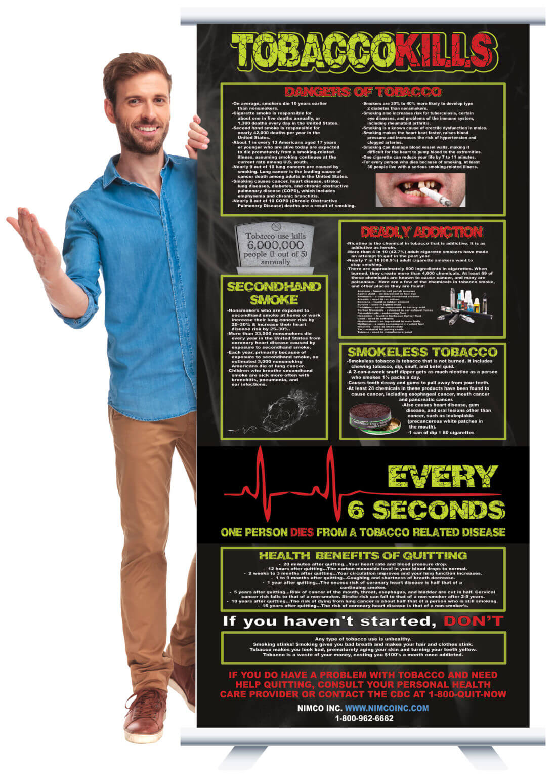 Tobacco Kills – Retractable Presentation Banner