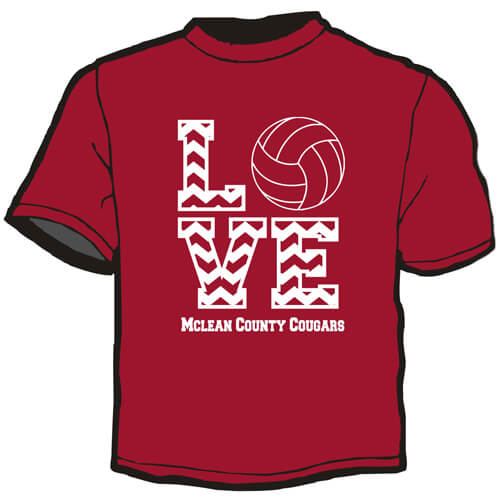 School Spirit Shirt: (Volleyball) Love 1