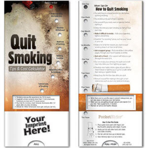 Stop Smoking - Quitting Tips & Cost Calculator Pocket Sliders - Customizable 6