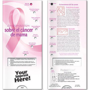 Spanish Breast Cancer Awareness Pocket Sliders - Customizable 10