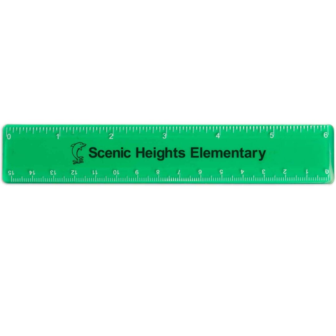 Plastic Ruler Solid or Translucent Color – Customizable