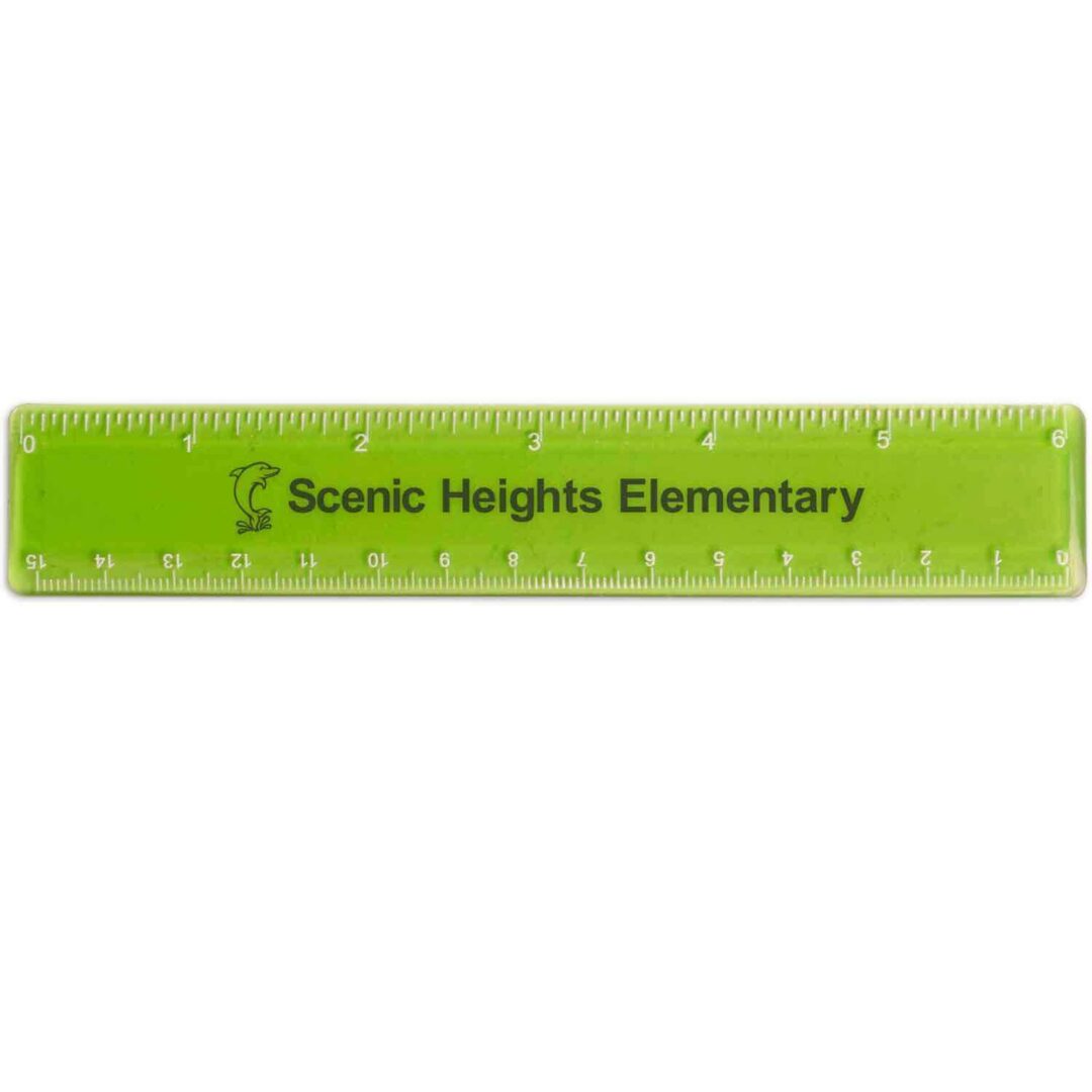 Plastic Ruler Solid or Translucent Color – Customizable