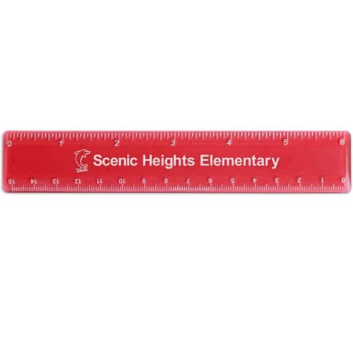 Plastic Ruler Solid or Translucent Color – Customizable