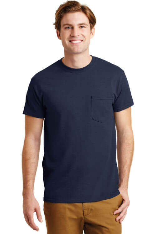 Gildan® - DryBlend® 50 Cotton/50 Poly Pocket T-Shirt - Embroidered 1