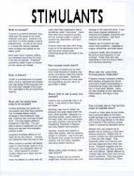 Stimulants - Drug Fact Sheets (Sold in Sets of 50)