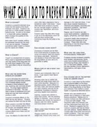 What Can I Do to Prevent Drug Abuse - Drug Fact Sheets (Sold in Sets of 50)