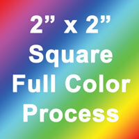 2" X 2" Magnet - Square, Vinyl, 20 Mil Thickness, Full Color Process - Customizable
