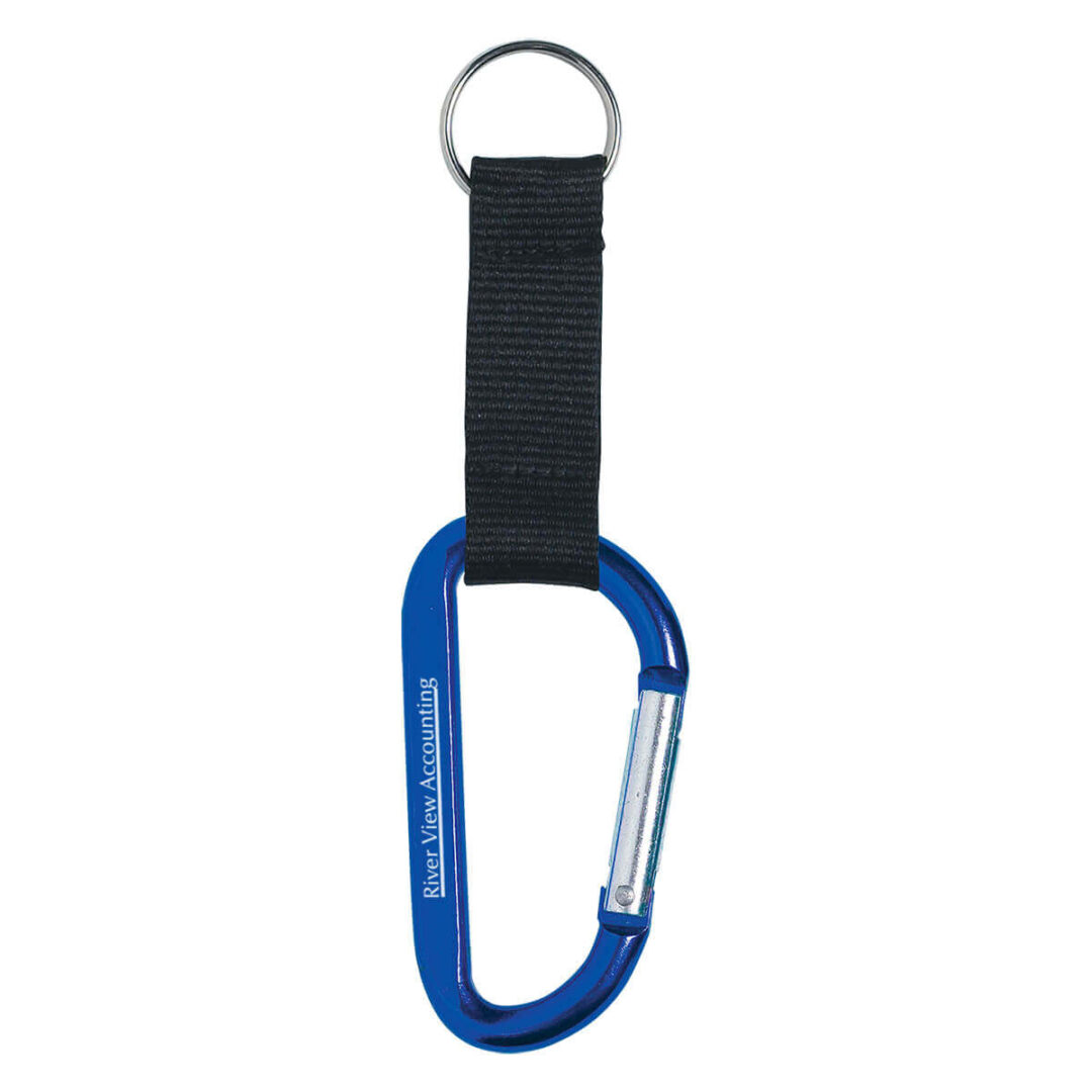 Carabiner With Strap And Keychain- Customizable