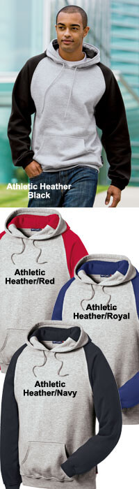 Sport-Tek Colorblock Pullover Hooded Sweatshirt - Embroidered - Customizable 3 Sport-Tek Colorblock Pullover Hooded Sweatshirt - Embroidered - Customizable