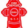Fire Rescue Dial 9-1-1 Magnet