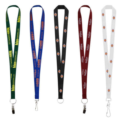 Solid Color Lanyard W/Choice Of Attachment - Customizable 3