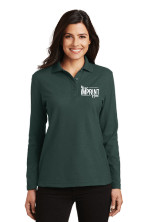 Port Authority Ladies Long Sleeve Silk Touch Polo - Screenprinted - Customizable 16