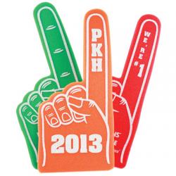 2" X 5" Non-Stick Ribbons - Customizable 2 16" Foam Spirit Hand - Customizable