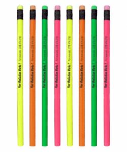 Pencil - Neon Round Wooden - Customizable