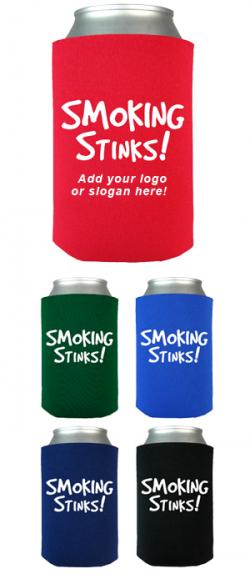Can Holder (Koozie) - Smoking Stinks - Customizable