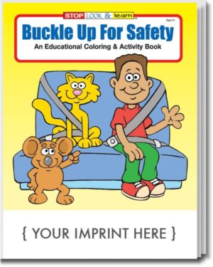 Buckle Up for Safety Coloring Book - Customizable 8