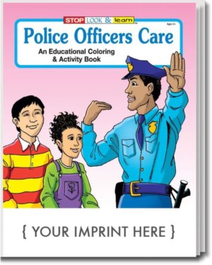 Police Officers Care Coloring And Activity Book - Customizable 5