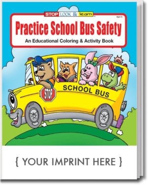Practice School Bus Safety Coloring And Activity Book - Customizable 39
