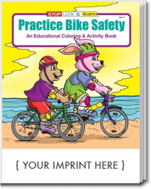 Practice Bike Safety Coloring And Activity Book - Customizable 7