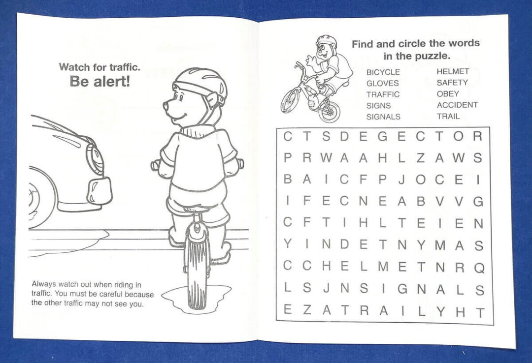 Practice Bike Safety Coloring And Activity Book – Customizable