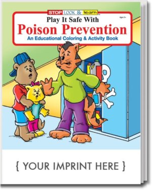 ||Poison Prevention Coloring And Activity Book - Customizable