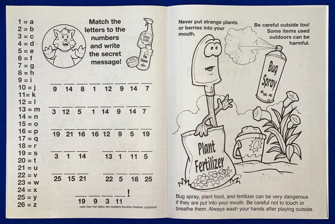 Poison Prevention Coloring And Activity Book – Customizable