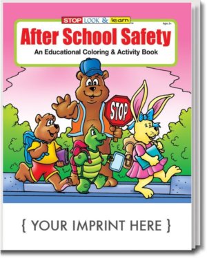 After School Safety Coloring And Activity Book - Customizable 3