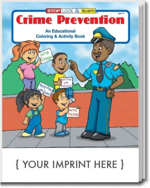 Crime Prevention Coloring And Activity Book - Customizable 3