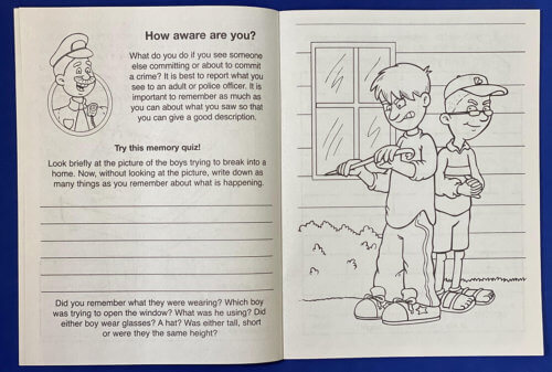 Crime Prevention Coloring And Activity Book - Customizable 4