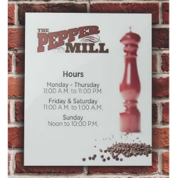 White Metal Composite Sign - (8" x 10") - Full Color Digital/2 Sides - Customizable