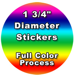 1 3/4" Round Stickers - Full Color - Customizable