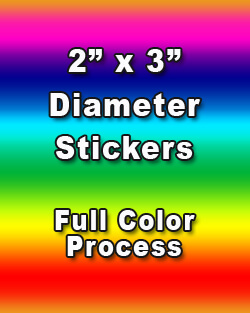 Sticker - 2" X 3", Full Color Process, Rectangle