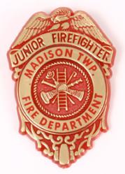 Plastic Firefighter Badge With Eagle- Customizable