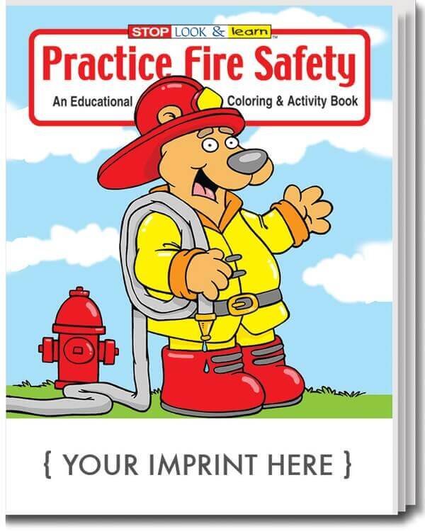 Practice Fire Safety Coloring & Activity Book - English Version - Customizable 1