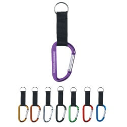 Carabiner With Strap And Keychain- Customizable