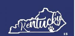 State of Kentucky with Paw Print T-Shirt