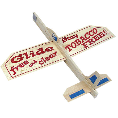 Glide FREE and CLEAR, Stay Tobacco Free! Balsa Gilder