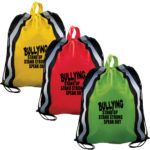 Bullying Stand Up Speak Out - Assorted Reflective Drawstring Backsack