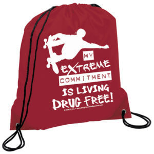 Extreme Commitment Drug Free! Drawstring Backsack