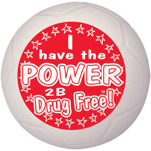 I have the POWER 2B Drug Free!:  Glow in the Dark Vinyl Mini Soccer Ball