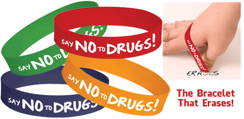 Say No to Drugs! Eraselet® - A Bracelet that Erases - 100% Latex Free