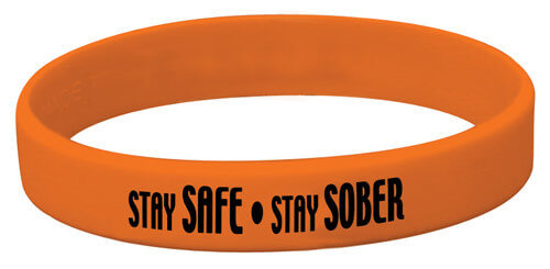 Stay Safe - Stay Sober Silicone Bracelet